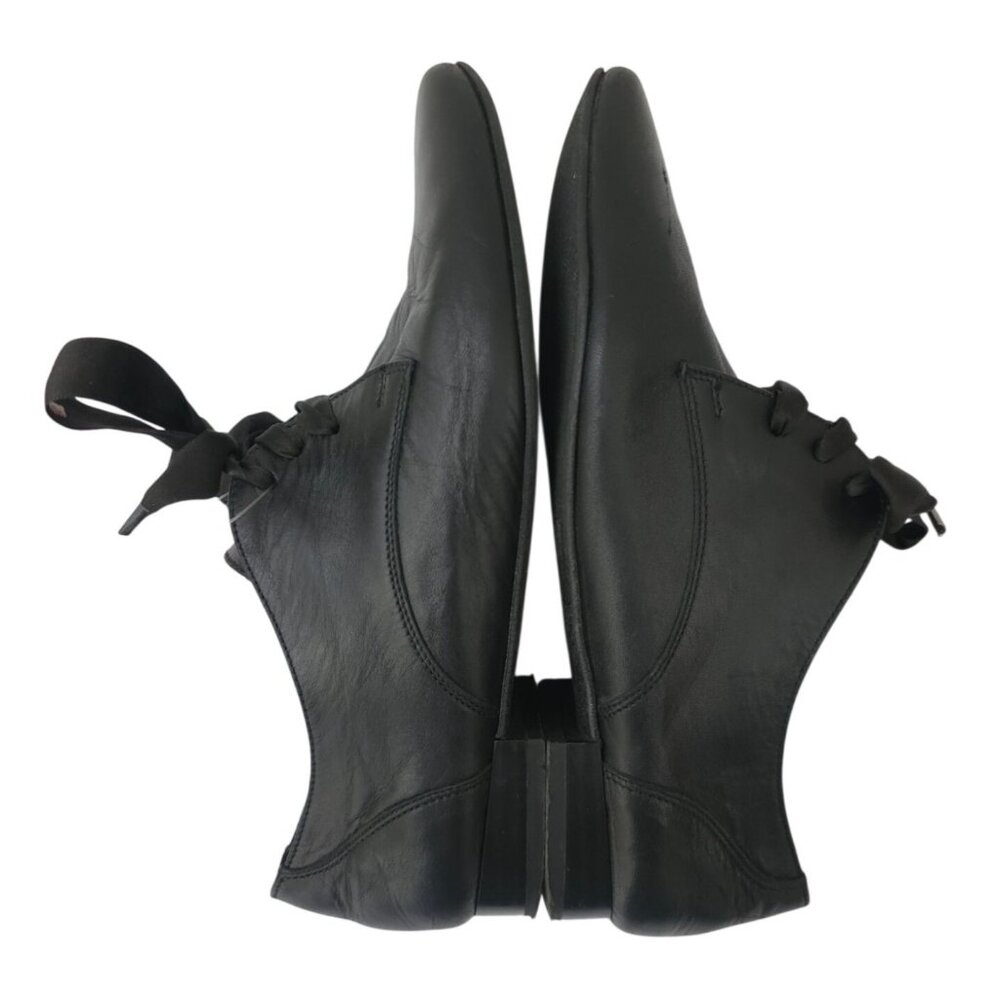 Andre Assous Black Leather Lace-Up Derby Shoes Flats Women's Sz 37/6-6.5 - Picture 4 of 8